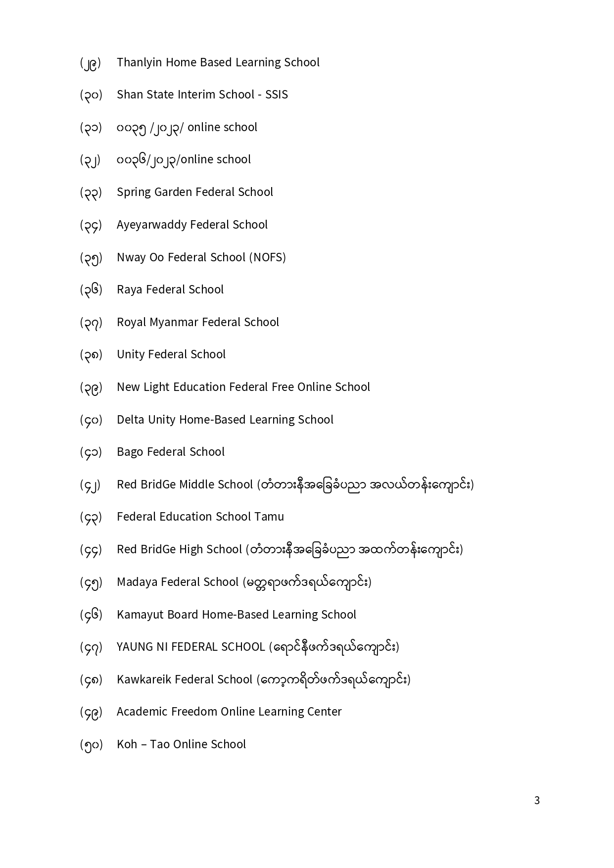 ပညာရေးဝန်ကြီးဌာန https://moe.sjmyanmar.com/announcements/10-24/