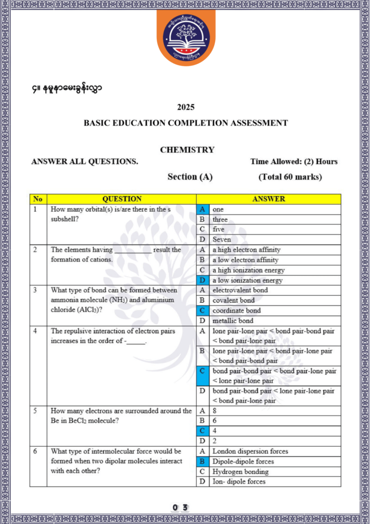 ပညာရေးဝန်ကြီးဌာန https://moe.sjmyanmar.com/be/sample-questions/2025/chemistry/