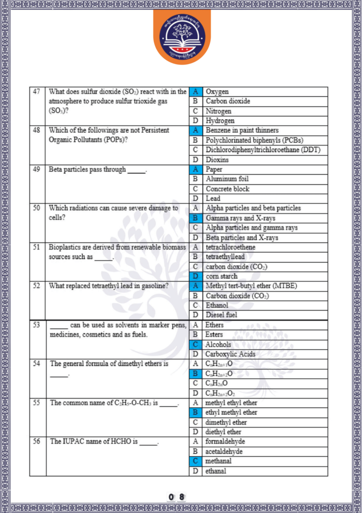 ပညာရေးဝန်ကြီးဌာန https://moe.sjmyanmar.com/be/sample-questions/2025/chemistry/