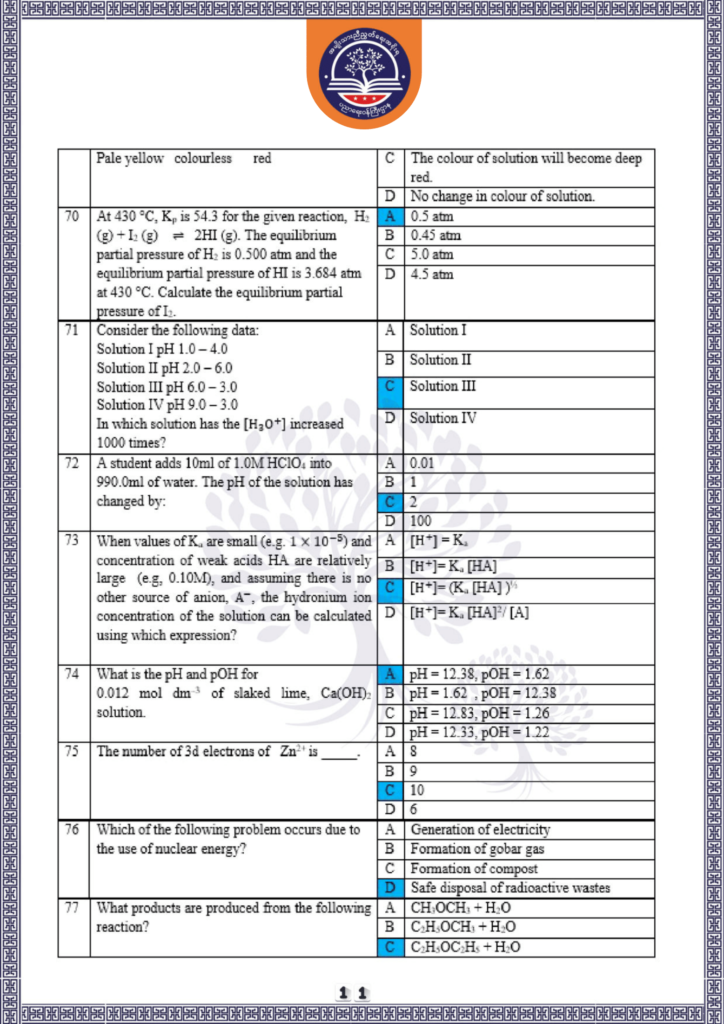 ပညာရေးဝန်ကြီးဌာန https://moe.sjmyanmar.com/be/sample-questions/2025/chemistry/