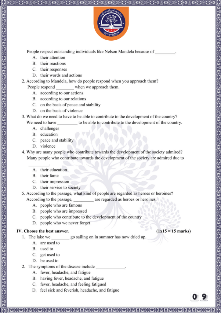 ပညာရေးဝန်ကြီးဌာန https://moe.sjmyanmar.com/be/sample-questions/2025/english/