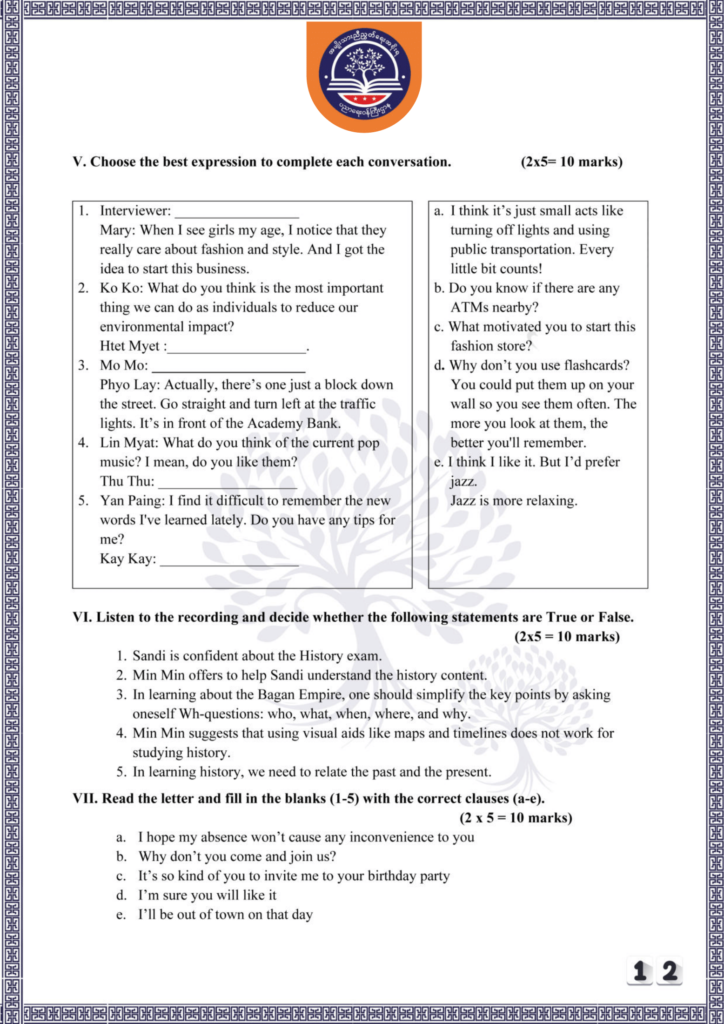 ပညာရေးဝန်ကြီးဌာန https://moe.sjmyanmar.com/be/sample-questions/2025/english/
