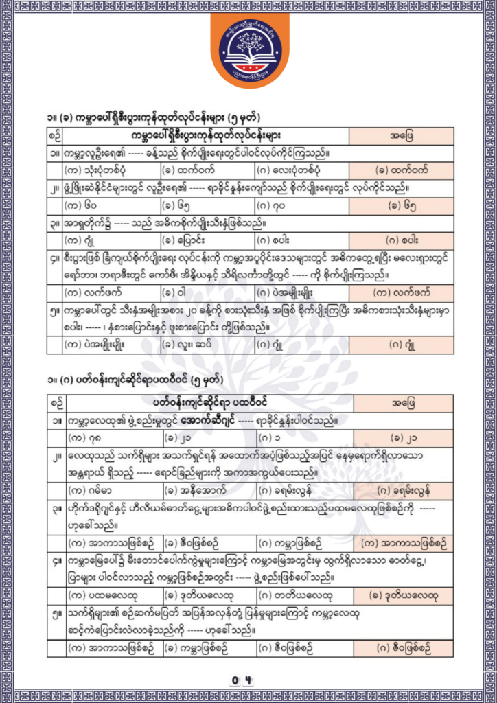 ပညာရေးဝန်ကြီးဌာန https://moe.sjmyanmar.com/be/sample-questions/2025/geography/