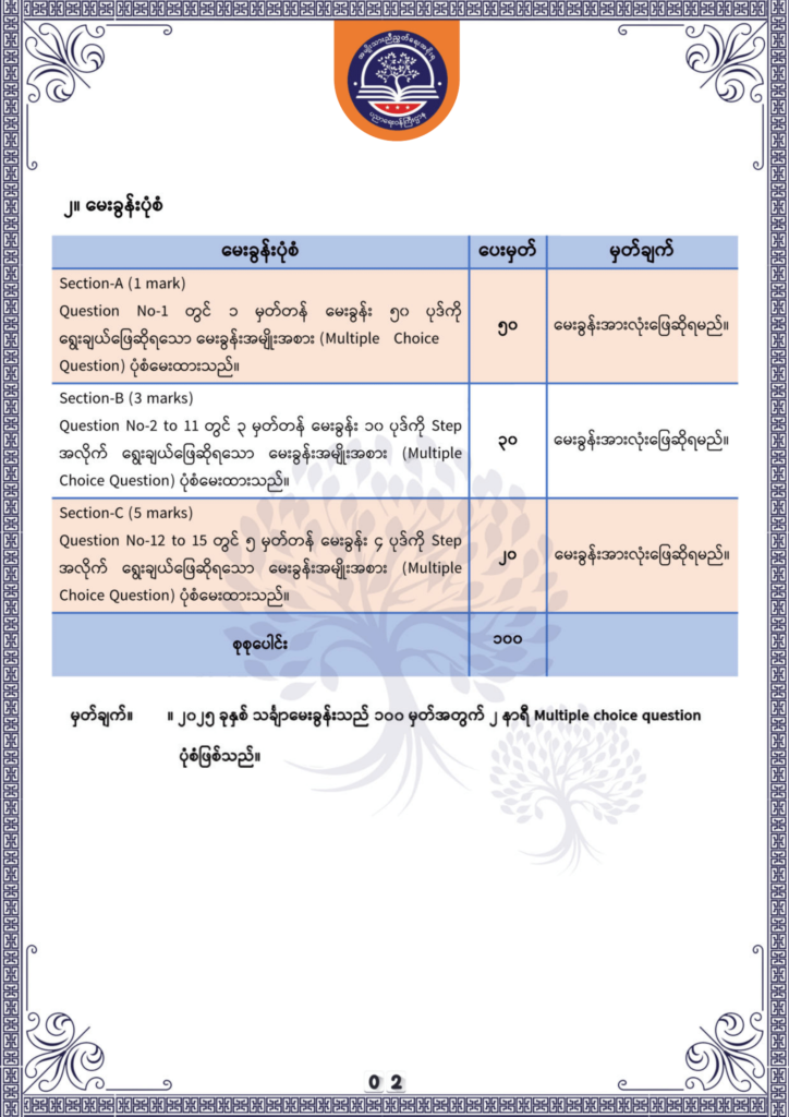 ပညာရေးဝန်ကြီးဌာန https://moe.sjmyanmar.com/be/sample-questions/2025/mathematics/