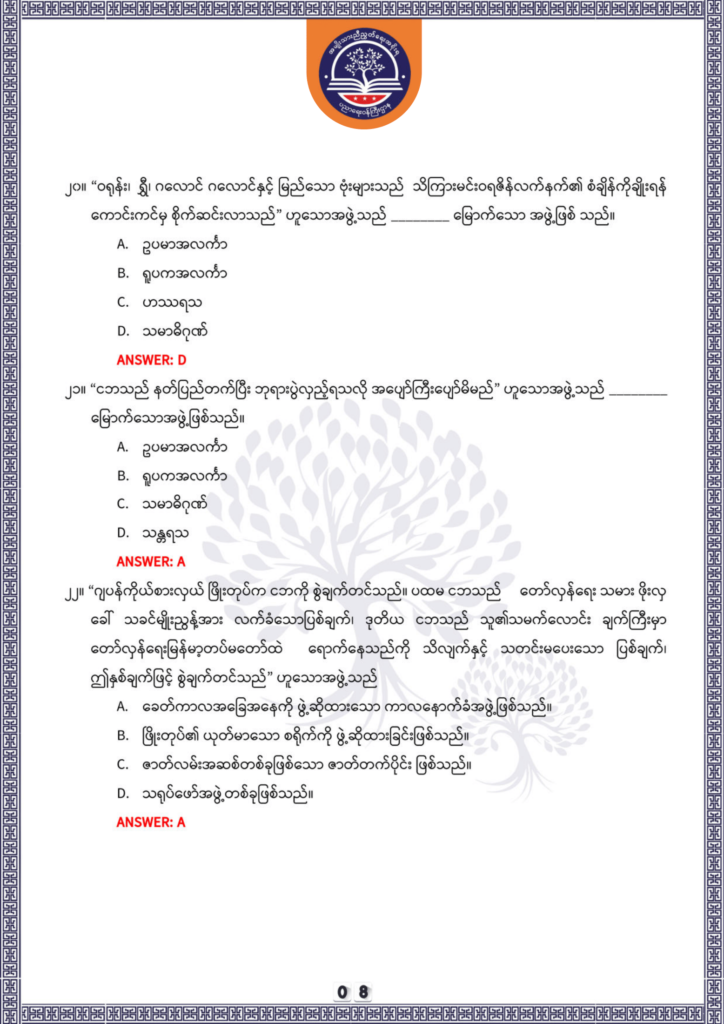 ပညာရေးဝန်ကြီးဌာန https://moe.sjmyanmar.com/be/sample-questions/2025/optionalmyanmar/