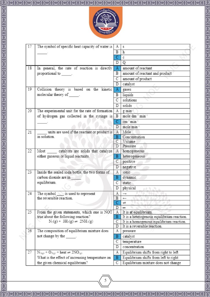 ပညာရေးဝန်ကြီးဌာန https://moe.sjmyanmar.com/msg-to-people/beca-sample-question-chemistry-2026/