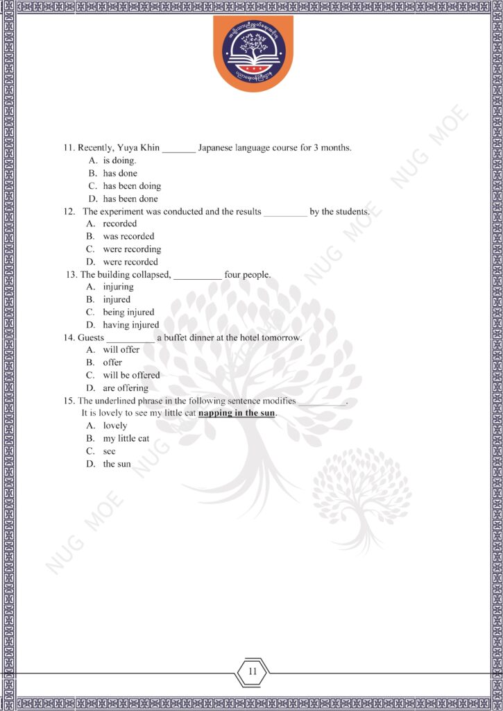 ပညာရေးဝန်ကြီးဌာန https://moe.sjmyanmar.com/msg-to-people/beca-english-sample-2026/