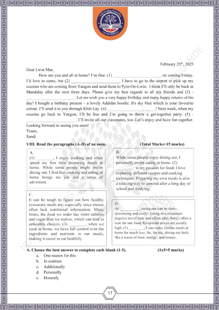 ပညာရေးဝန်ကြီးဌာန https://moe.sjmyanmar.com/msg-to-people/beca-english-sample-2026/